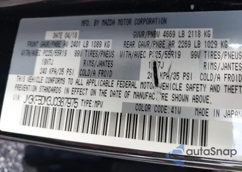 2018 Mazda Cx-5 Grand Touring from USA, damaged, VIN JM3KFBDM3J0387975